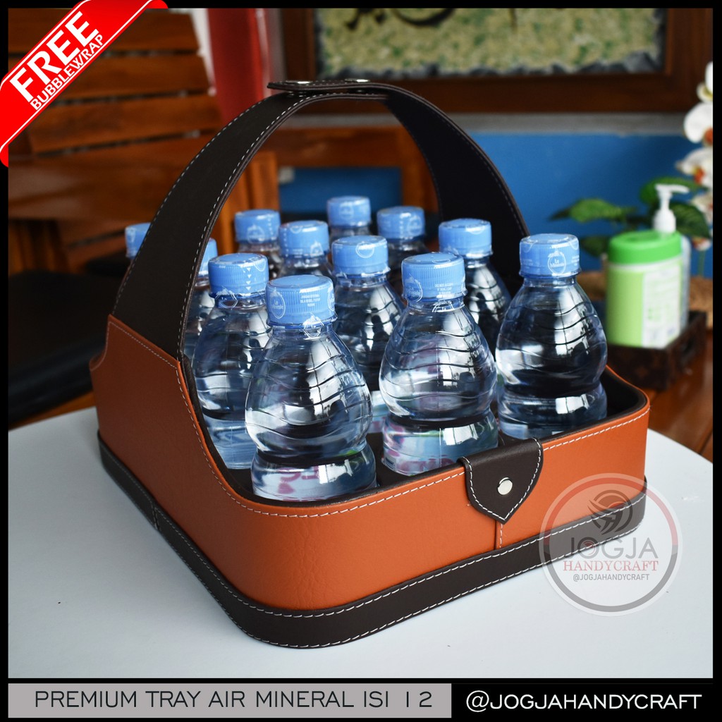 Tray Vintage Keranjang Tempat Air Minum dan Air Mineral 330ml Untuk Rumah dan Kantor Isi 12