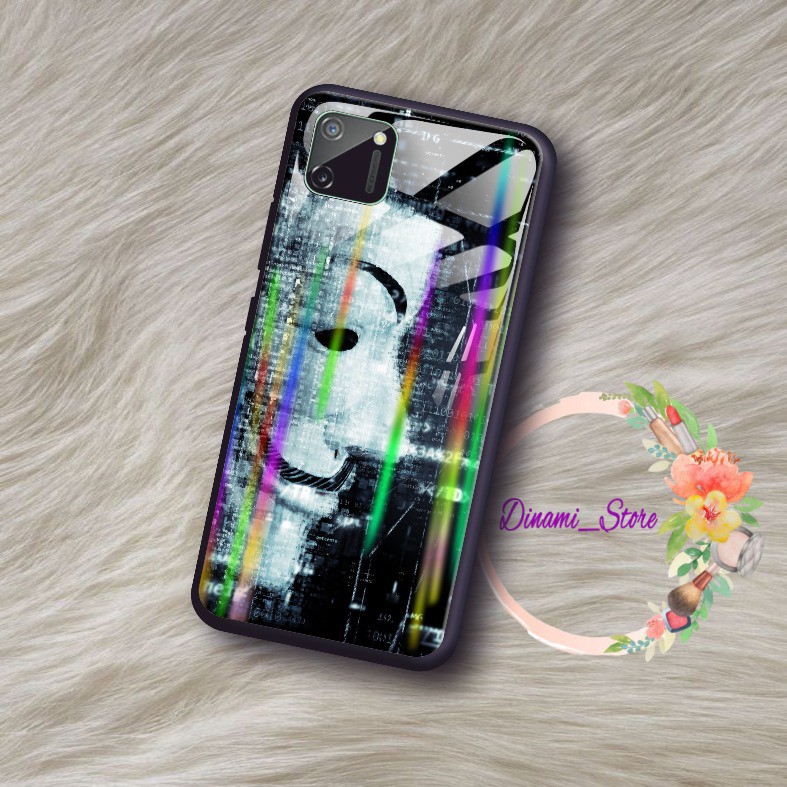 back case glass aurora Mask anonymous oppo samsung vivo xiaomi all type DST336