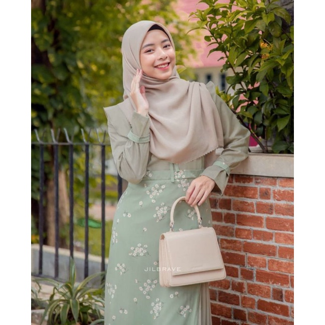 Danica Dress, Dress Cantik Ala Jepang❤️ Original by Jilbrave #sagegreen #dresscantik #limitededition