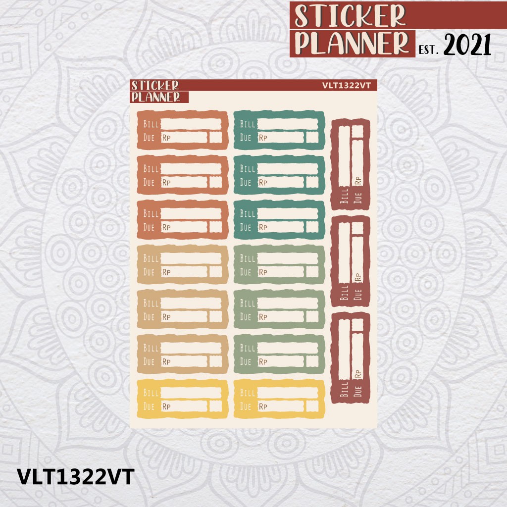 

Vintage Bill Due Sticker Planner | Sticker Sheet, Bujo, Scrapbook, Journal, Aesthetic, & Deco
