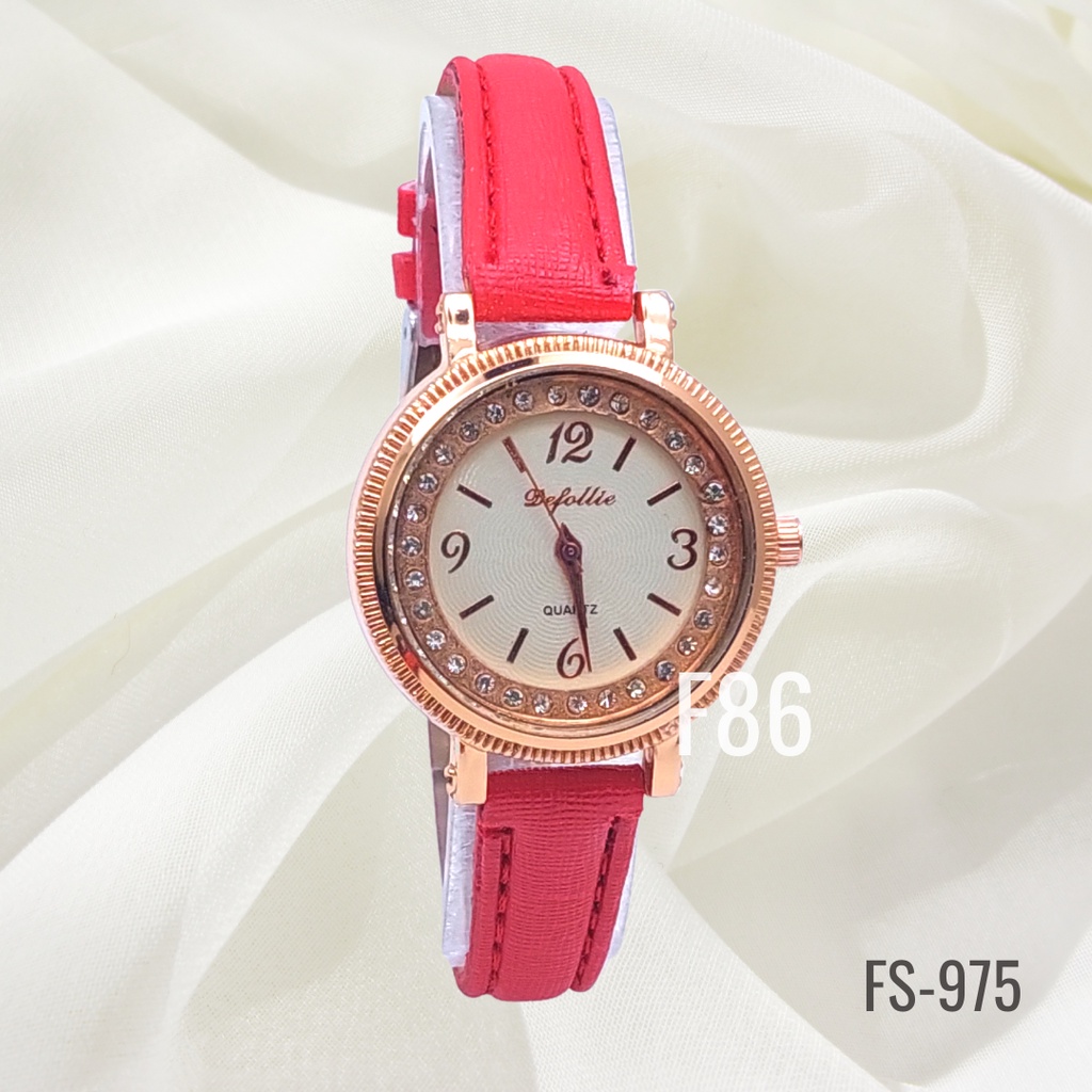 [F86] Jam Tangan Wanita Strap Analog Fashion Wanita Korean Watch