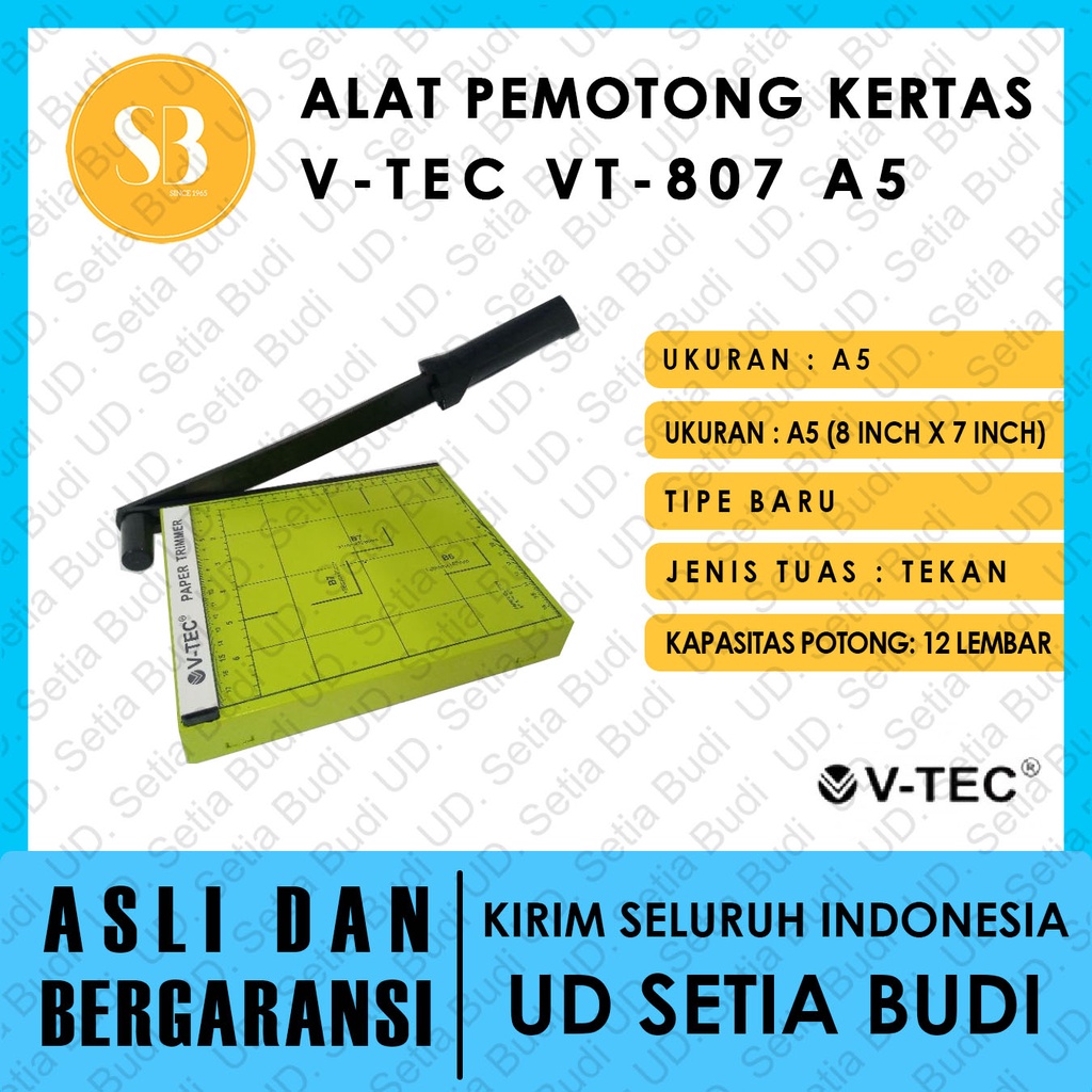 Alat Pemotong Kertas V-Tec VT-870 (A5)