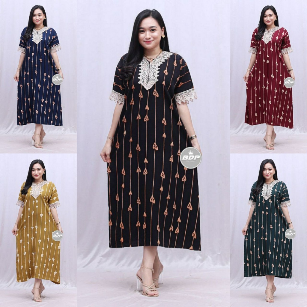 Dianputri - Daster Arab Zeema | Rayon Super Grade A | Resleting Depan Busui | Renda Milo Ori-7