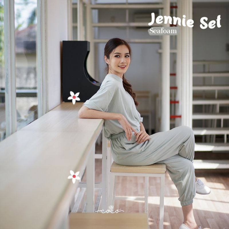 COCO - JENNIE SET - Celana Panjang - Setelan Wanita - Homewear - Pakaian Wanita - Piyama Wanita - Dailywear - Set Wanita-7
