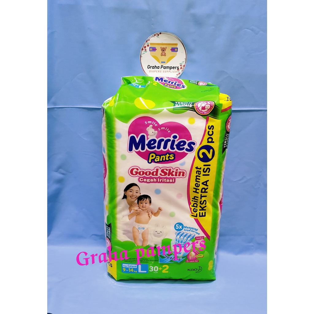 Merries Pants Good Skin S40 M34 L30 XL26 Popok Anak murah