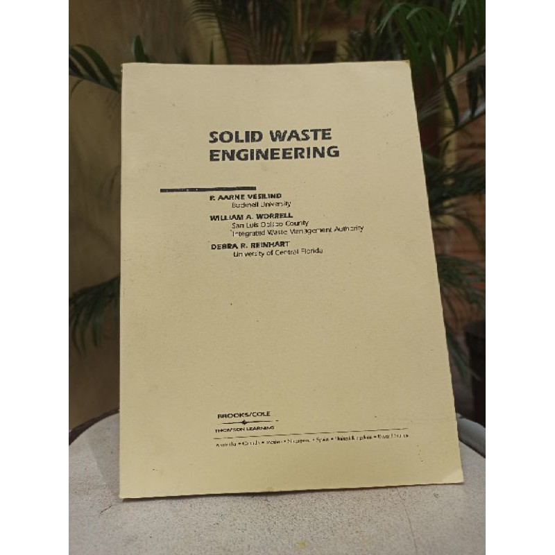 Jual Buku Murah " SOLID WASTE ENGINEERING " Teknik kimia