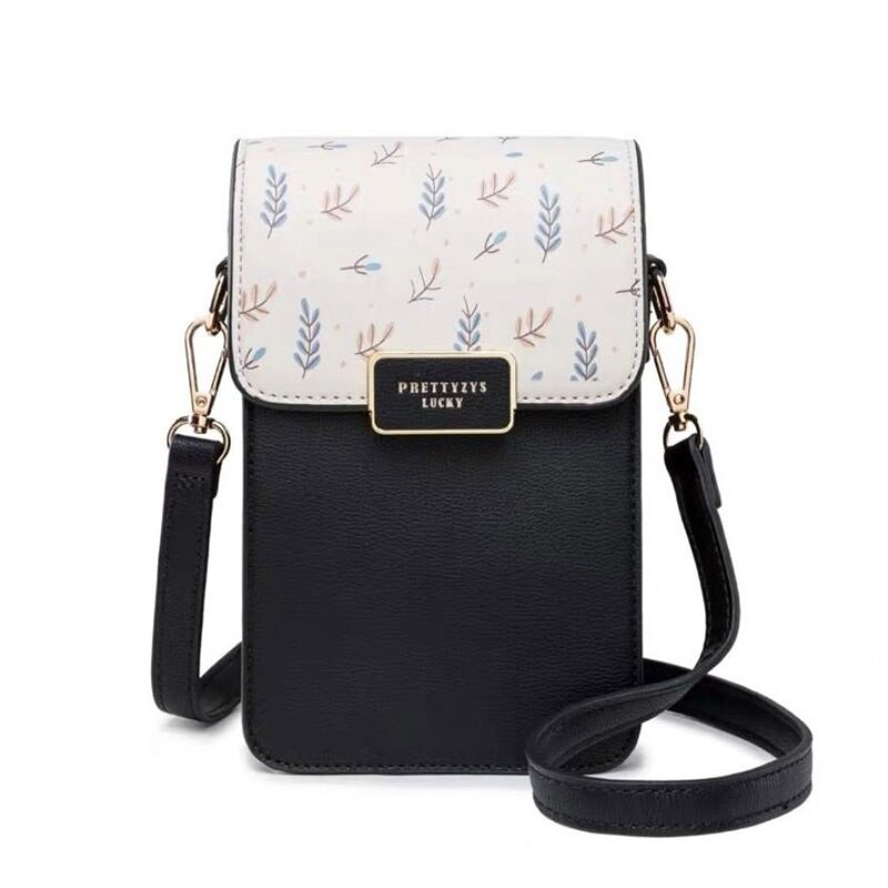 TUGUFAMILY - CRYSAN HP POUCH - TAS SELEMPANG KECIL WANITA/TAS KECIL HP | TAS BAHU WANITA UNTUK KERJA, KULIAH, SEKOLAH, TRAVELING | CRYSAN WARNA HITAM, ABU, PINK BABY EDISI TERBARU POUCH POLOS BERWARNA