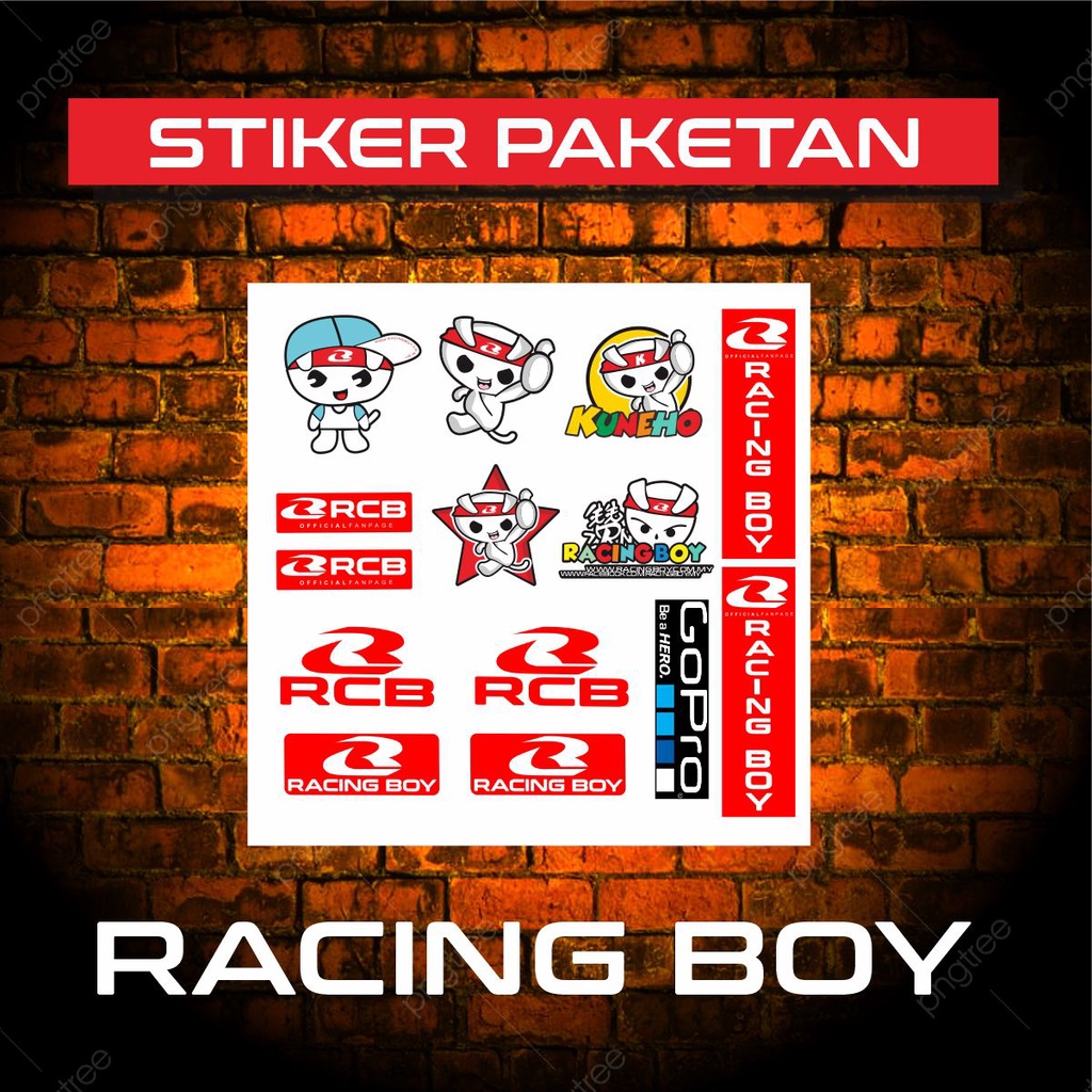 STIKER PAKETAN RACING BOY / RACING BOY STIKER 01