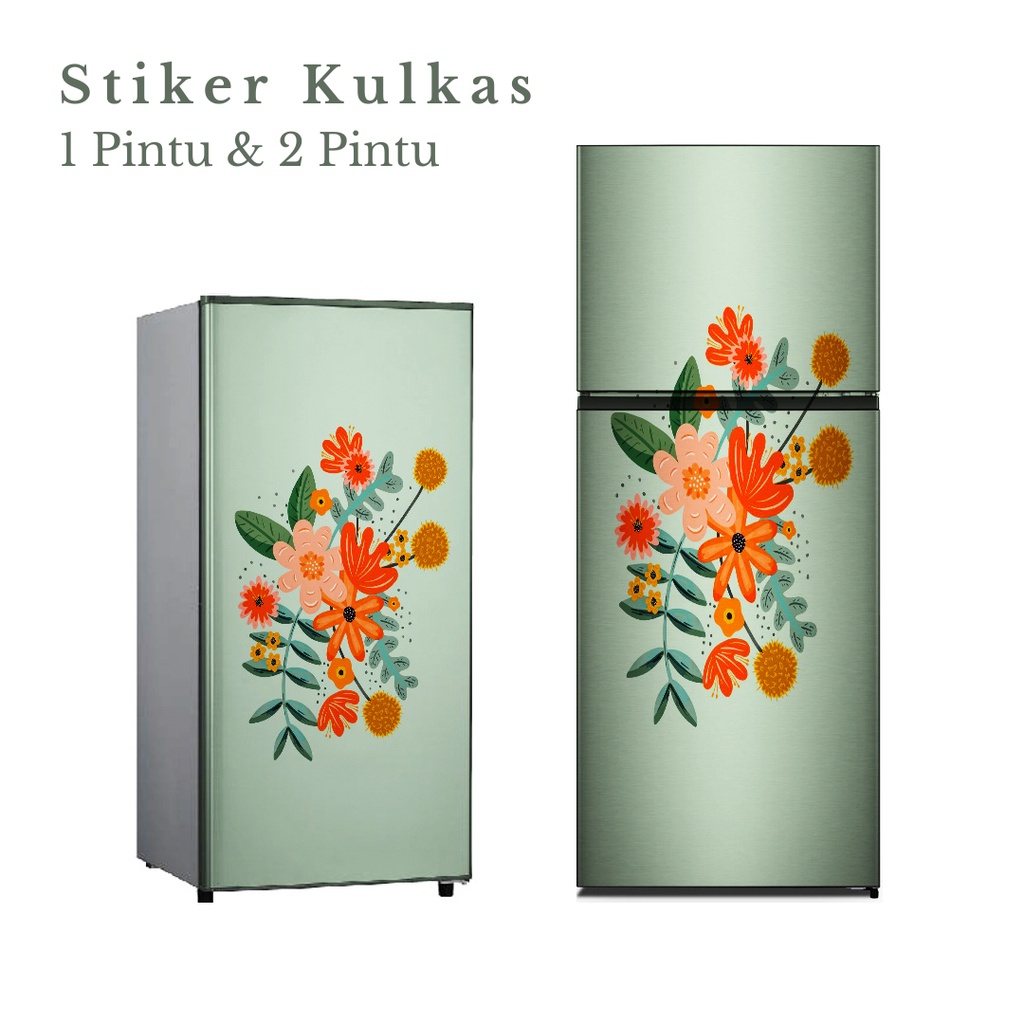 Stiker Kulkas 1 Pintu dan 2 Pintu motif Minimalist kode MT-37 - FX