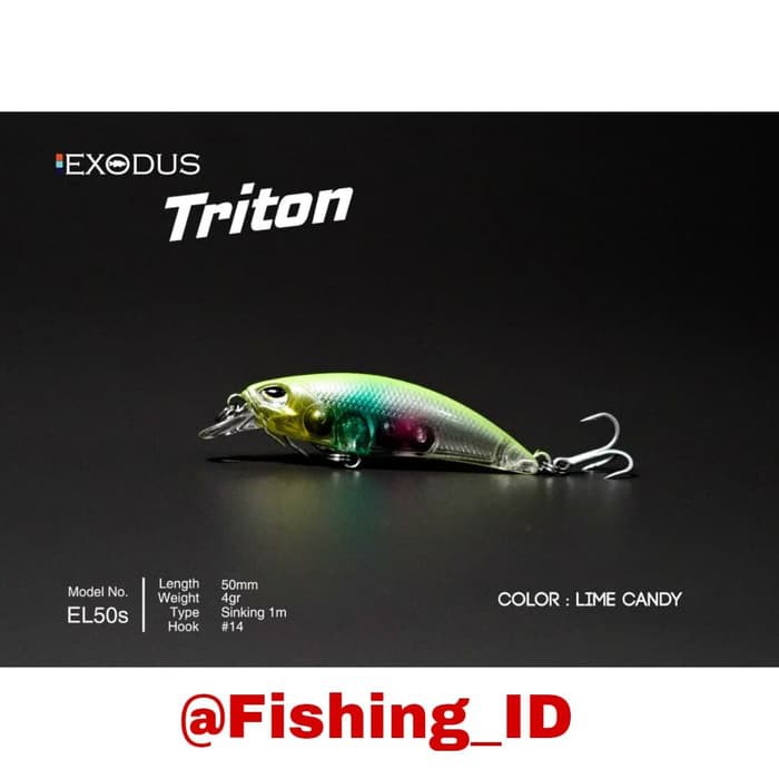 Exodus Triton Color Lime Candy Ultralight lure AP-957