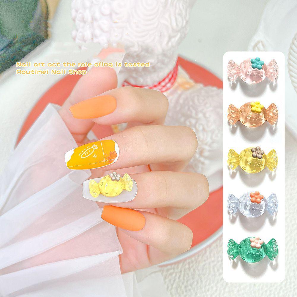 Mxbeauty Candy Nail Art Perhiasan Resin Kecil Segar Lucu Indah Tembus Jepang DIY Alat Nail Art