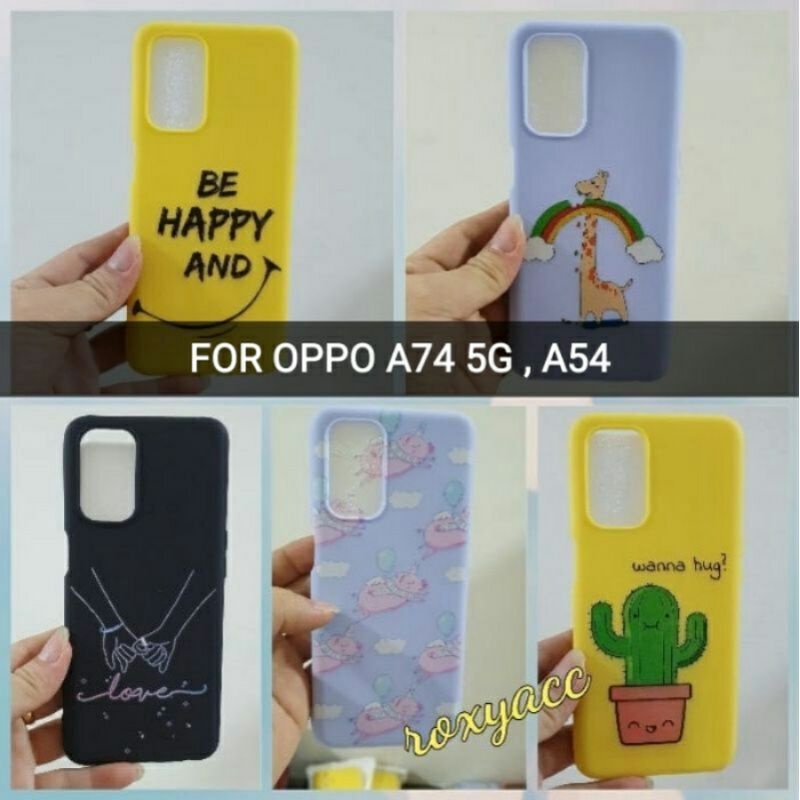 CASE MOTIF OPPO A74 5G , A54 SOFTCASE SILIKON CASING GAMBAR LUCU