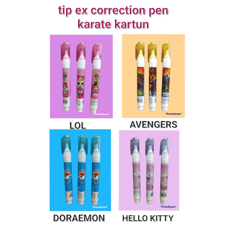 

ROYALE STATIONARY - TIP EX MODEL PEN CORRECTION PEN KARAKTER KARTUN KEPALA BESI ISI 10 ML