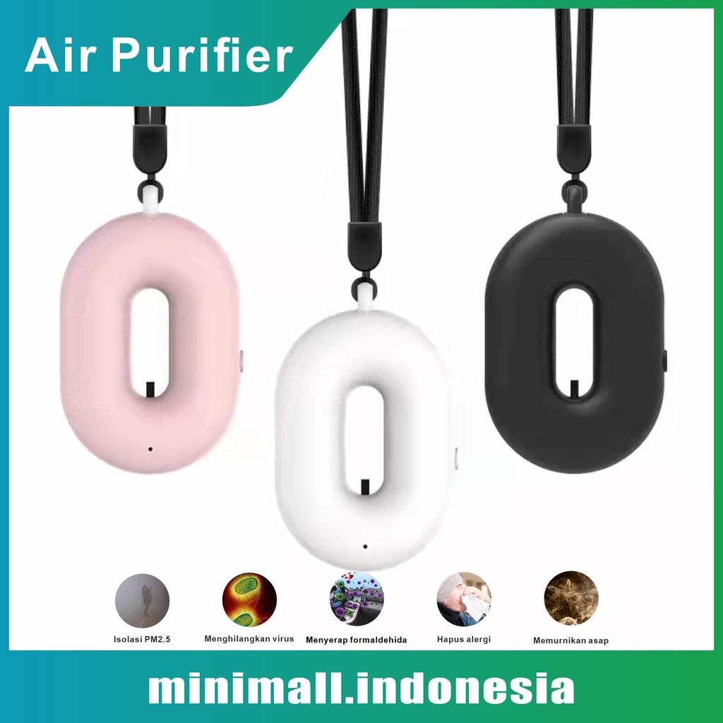 Upgraded Wearable Air Purifier Necklace Mini Personal Portable Air Freshener Ionizer PM-M8