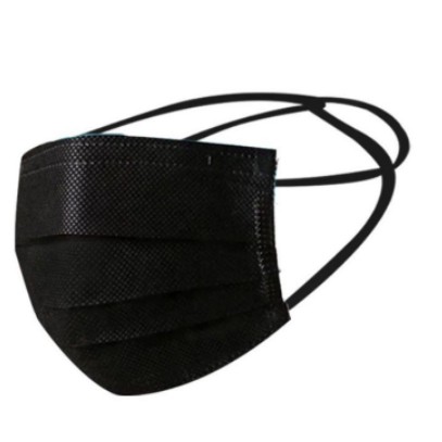 Masker 3 Lapis Khusus Hitam Mask Black Adition Earloop Hitam 3 Ply isi 50Pcs