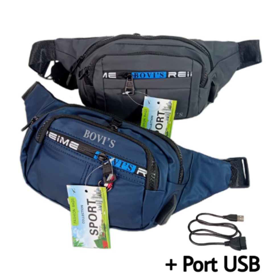 Tas Selempang Waistbag Usb Waterproof Import