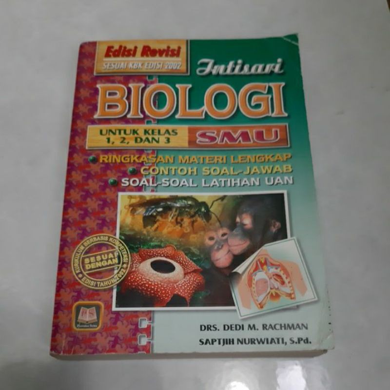 Intisari Biologi SMU - Untuk kelas 1,2,3 SMA - Buku Pelajaran Preloved