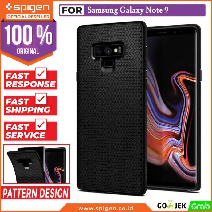 Case Galaxy Note 9 Spigen Geometric Pattern Softcase Liquid Air Casing Original|Premium|Asli|Ori