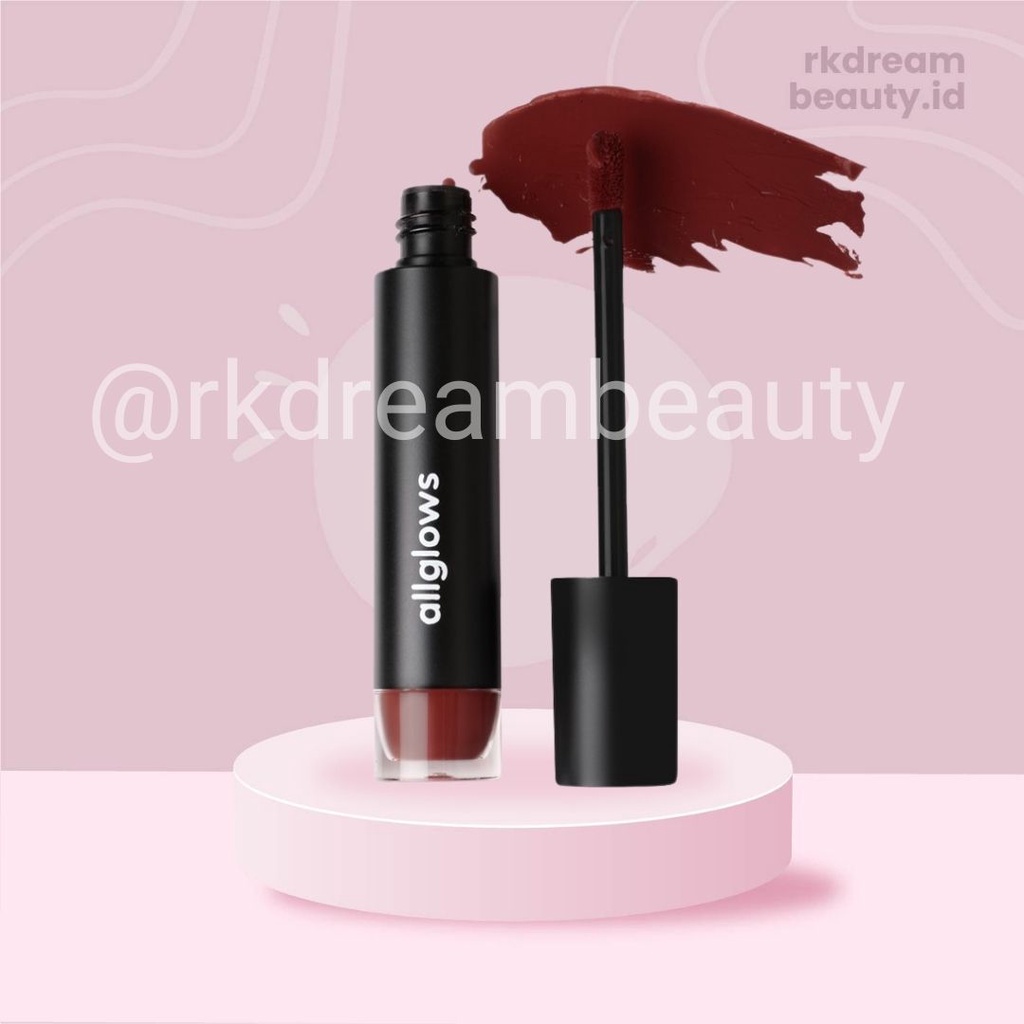ALL GLOWS Shake Lip Pigment - Scarlet  (SLP) Allglows Matte Liquid Lipstick