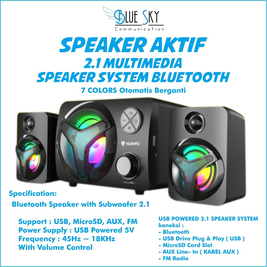 SPEAKER ACTIVE BLUETOOTH NUBWO NSB-F10