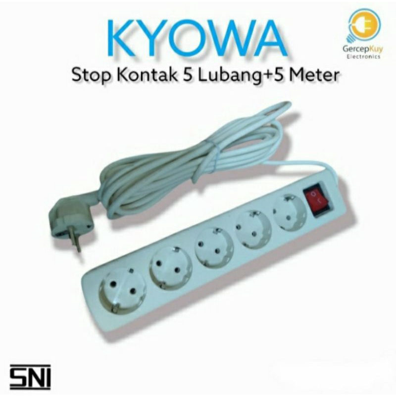 Stop Kontak Kyowa 5 Lubang 5 Meter