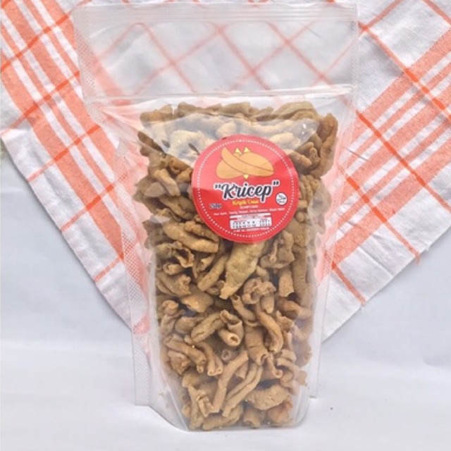 

Kripik Usus Ayam Crispy 250gram gurih sedap enak