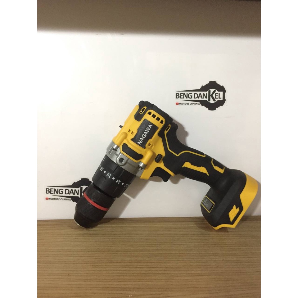 nagawa impact drill 21v  NCB22k (ex review) bor cordless brushless unit only tanpa aksesoris apapun