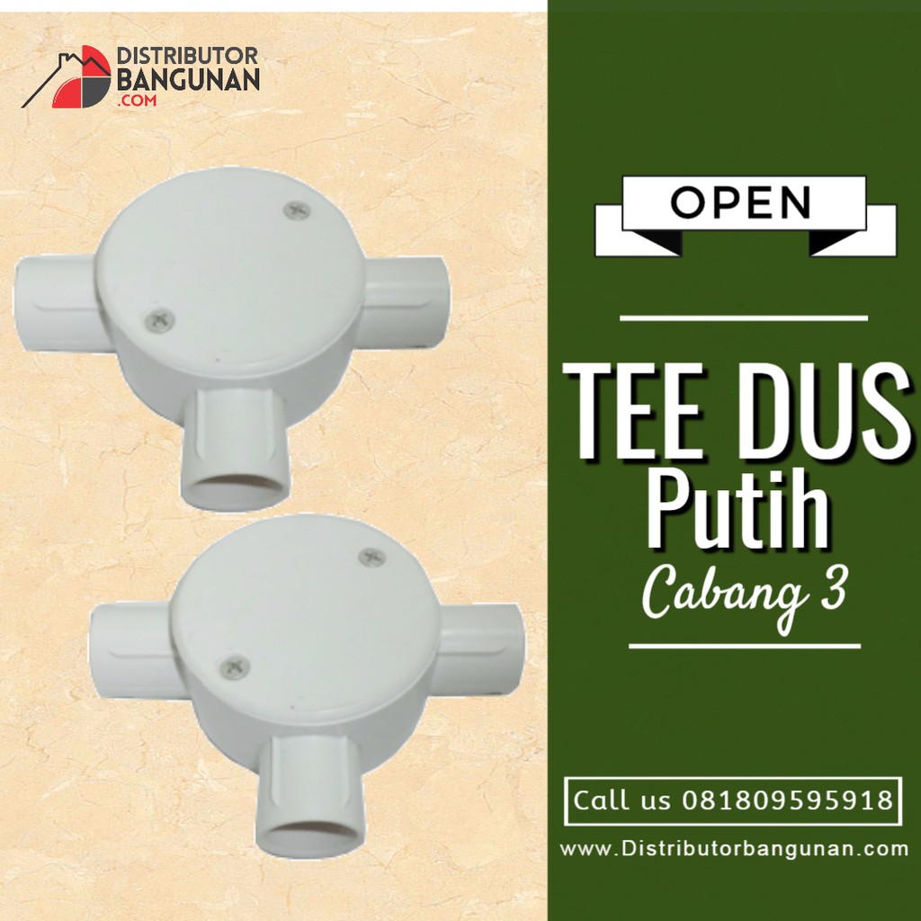 Tee T DOUS / DOS / DUS Putih BULAT DALAM TEMBOK Tanam 3/4