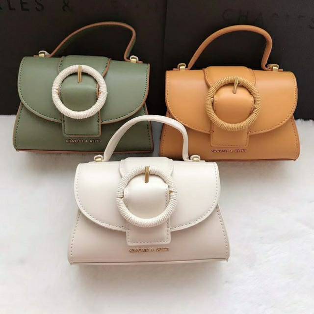 Tas cnk woven buckle bag