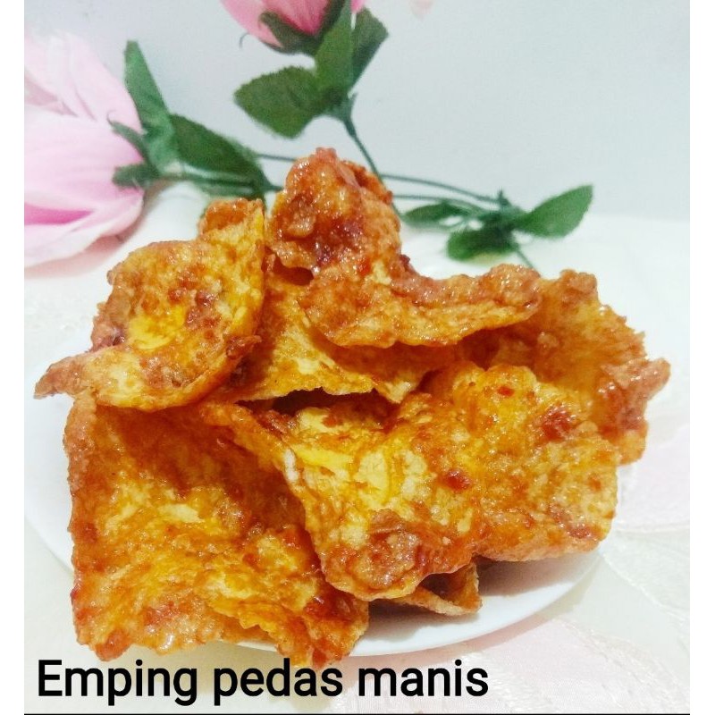 

Emping pedas manis 500g premium / pisang caramel / bola ikan