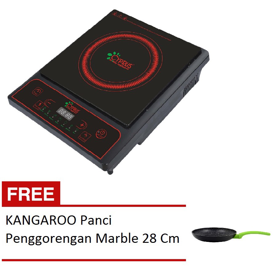 CYPRUS Kompor Induksi Low Watt KL-0071 FREE KANGAROO Panci Marble 28Cm