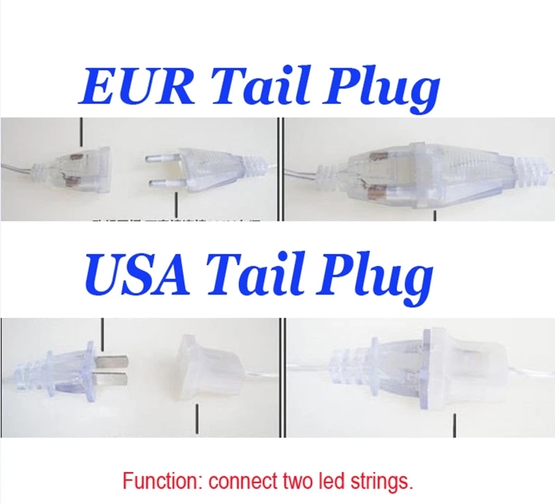 Hot Sale/8Mode 10M 100lampu String Natal Outdoor LED/Tahan Air EU US Plug Taman Mall Eaves Lampu Peri Hias/Natal Pesta Pernikahan Liburan Pencahayaan