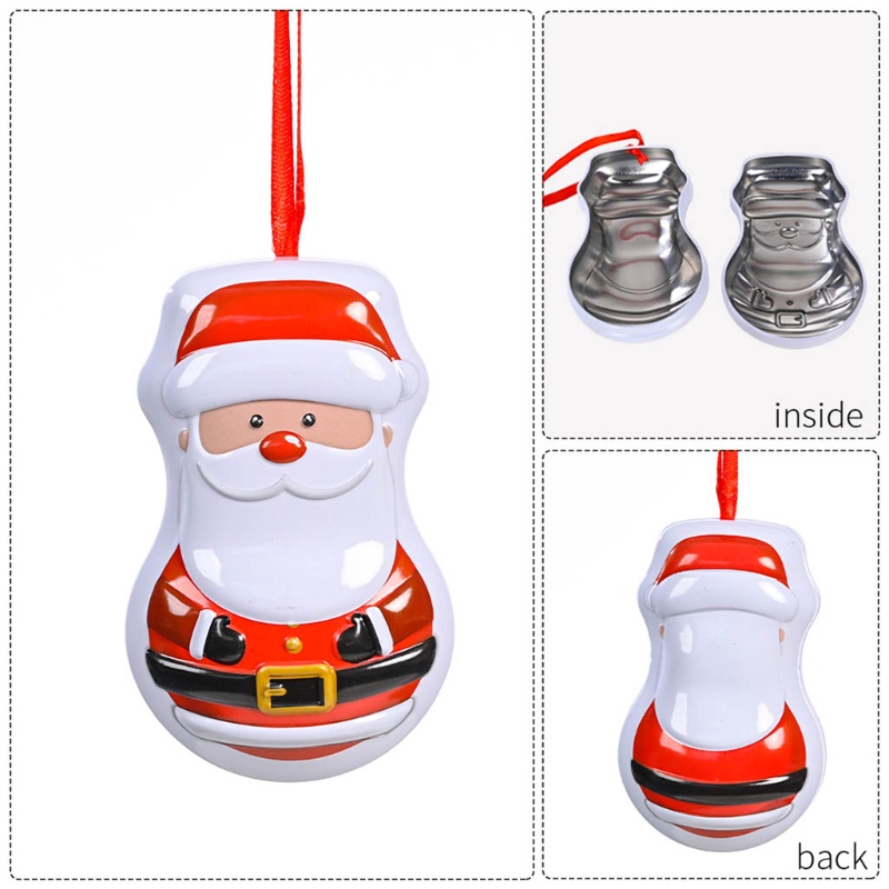 Toples Penyimpanan Permen Bentuk Labu Bahan Timah Untuk Pohon Natal