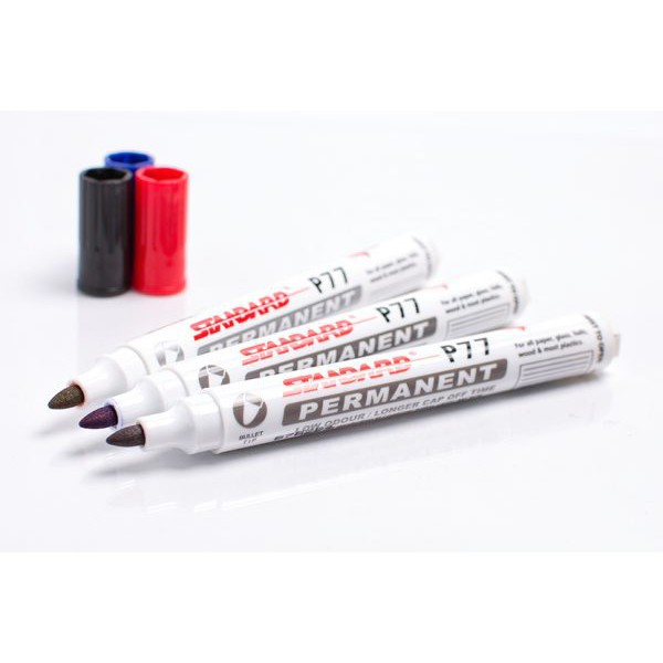 

Standard Spidol Permanent P77 Hitam / Biru / Merah - 1 Pcs ( IRRA STORE )