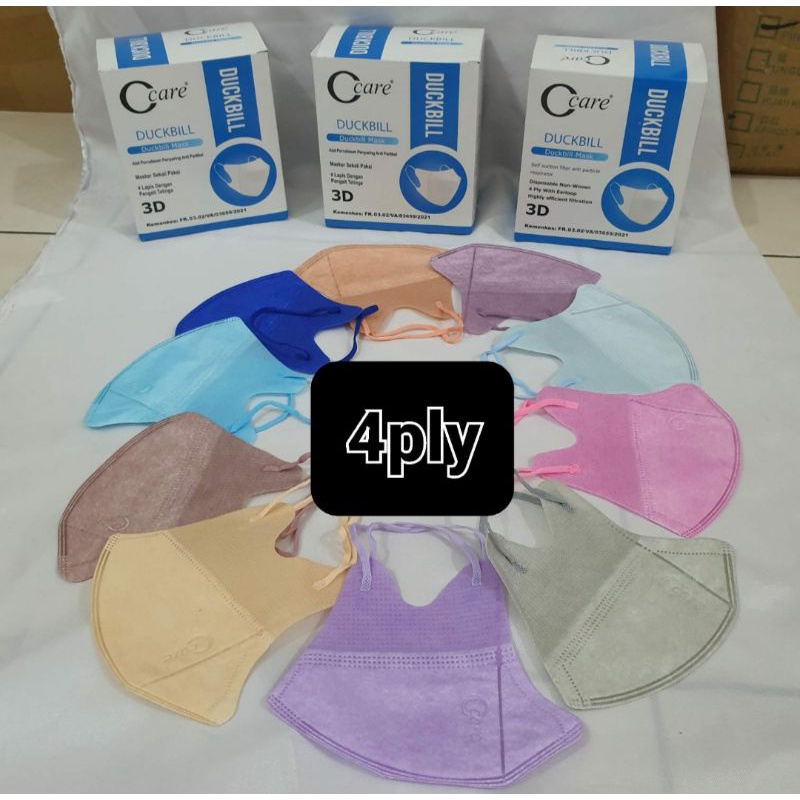 Masker duckbill C care 4ply 1box 50pcs