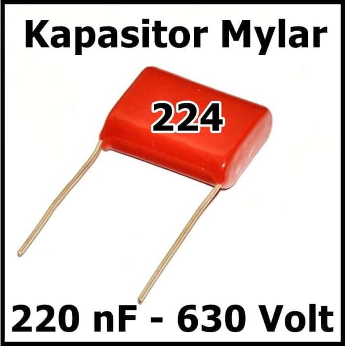 Kapasitor Milar 224J 630V 224 630 V 220nF Capacitor Mylar