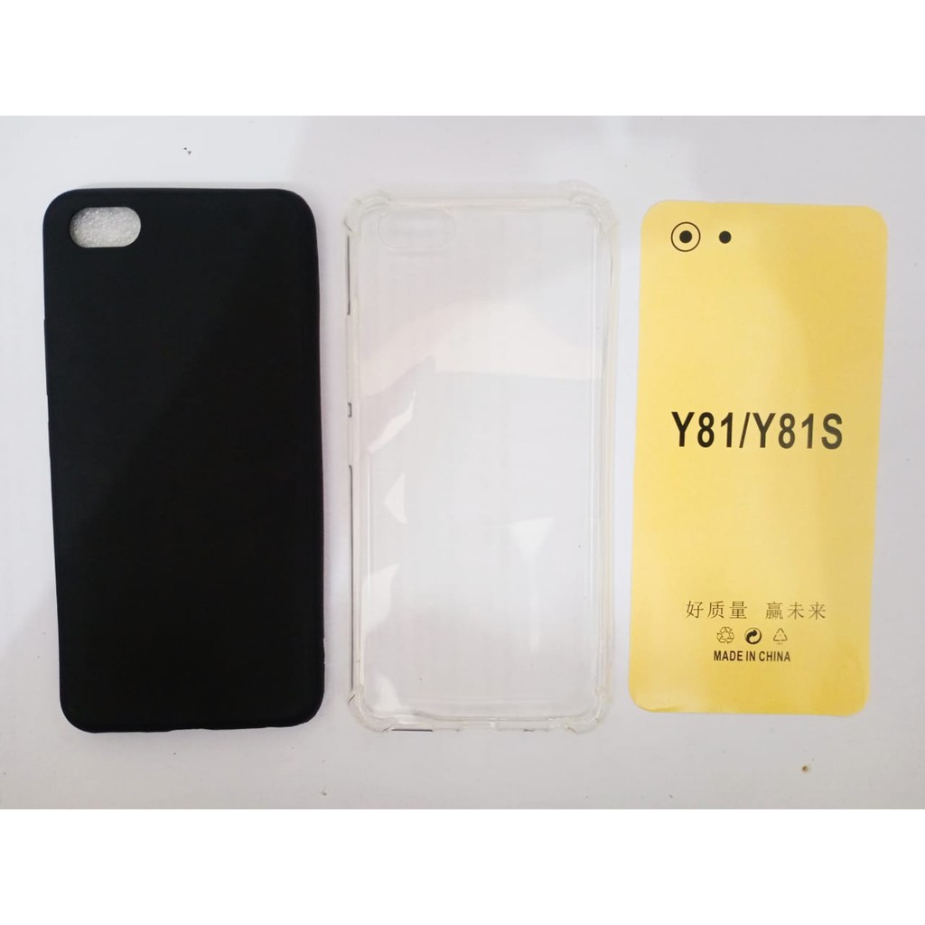 SOFTCASE SILIKON JELLY BLACKMATTE & ANTICRACK VIVO Y81 / Y81S