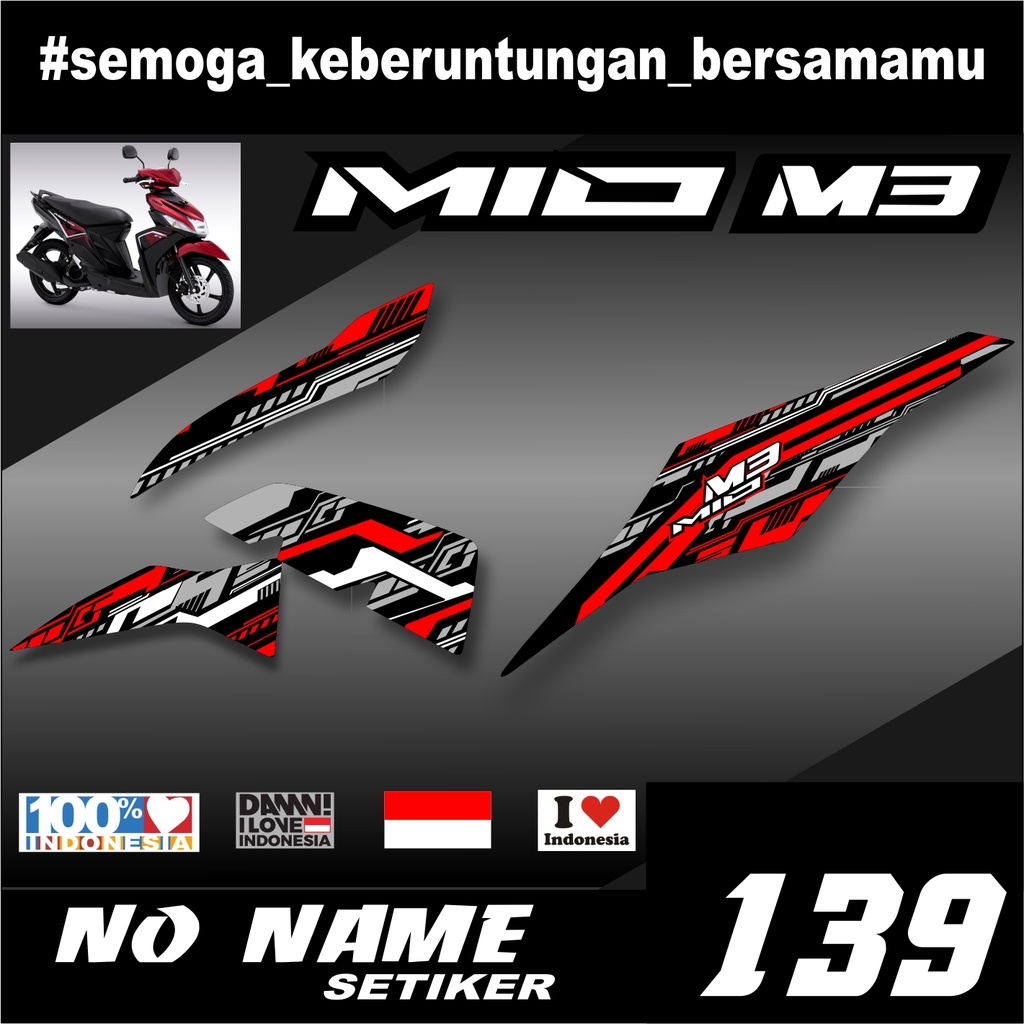 Sticker Striping mio m3 (139) - decal Stiker setriping Variasi List Motor