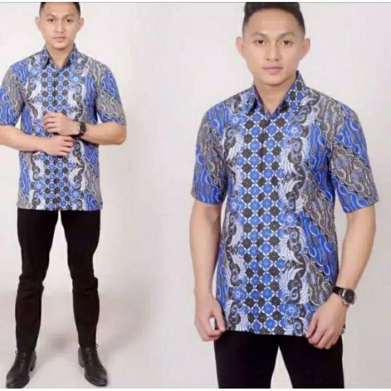 KEMEJA BATIK BAJU BATIK PRIA LEGAN PENDEK