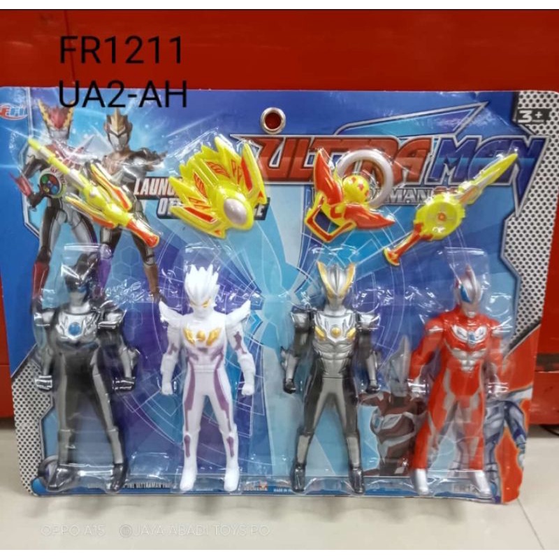 Mainan Robot Ultraman Ultramen isi 4 PC dan Accesories FR1211