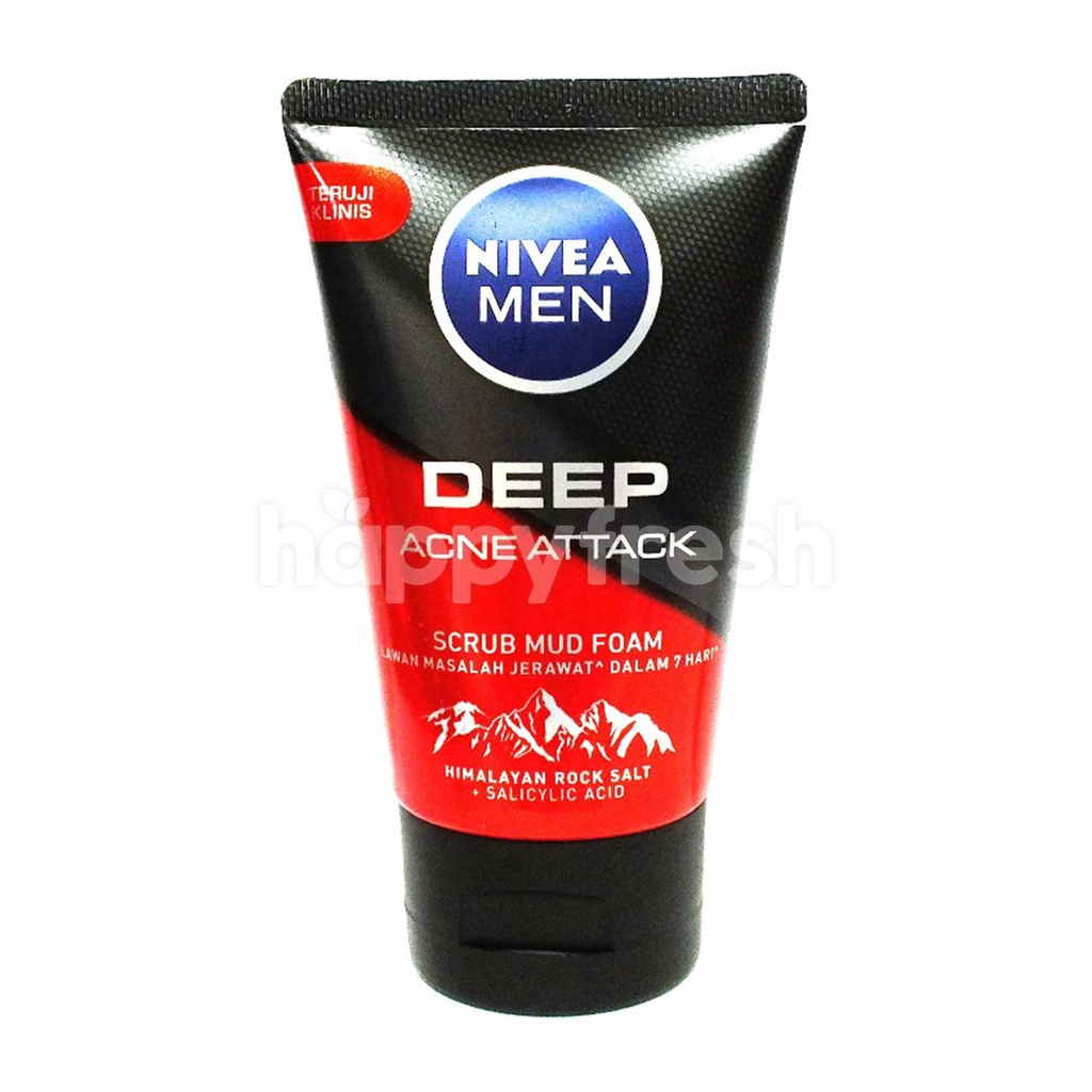 NIVEA MEN DEEP ACNE ATTACK FACIAL WASH SABUN WAJAH PRIA ANTI JERAWAT