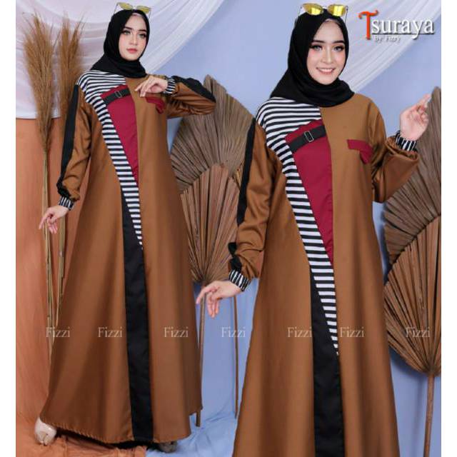 Gamis Tsuraya by Fizzi bahan toyobo || gamis terbaru || gamis kekinian 2024