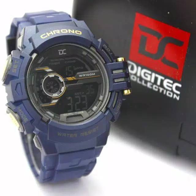 JAM TANGAN PRIA DIGITEC COLLECTION 5011 NAVY ORIGINAL STRAP RUBBER