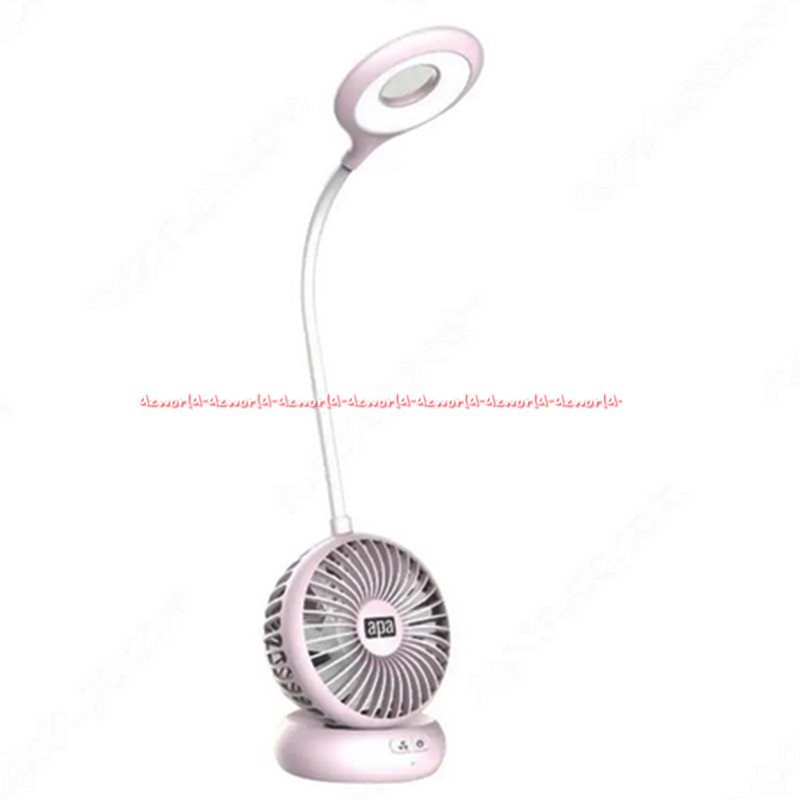 Apa Desk Lamp With Fan White Lampu Meja Kipas Angin Putih 4watt Apadesk