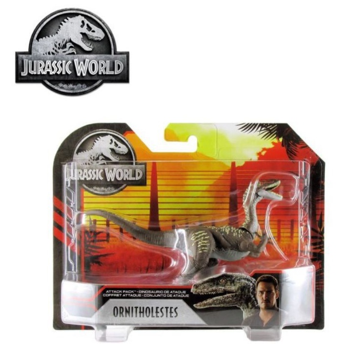 JURASSIC WORLD ATTACK PACK ORNITHOLESTES DINOSAUR DINOSAURUS ACTION FIGURE FIGUR DINO ORIGINAL MATTE