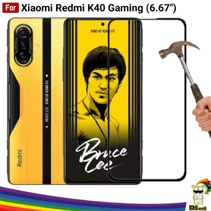 Tempered Glass Xiaomi Redmi K40 Gaming 5G Full Cover - Tg Mi K40 Gaming Edition 5G 9H 5D Anti Gores 