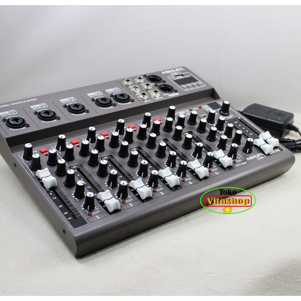 MIXER ASHLEY BETTER7/BETTER 7 7CH (USB-MP3-BLUETOOTH-RECORDING) ORIGINAL EFFECT REVERB 16 DSP NEW