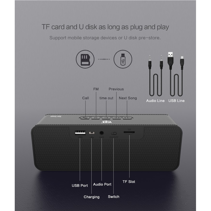 Speaker Bluetooth Vizz Starscream VZYX08 VZ-YX08 Wireless Original 100% Speker Star Scream Ori