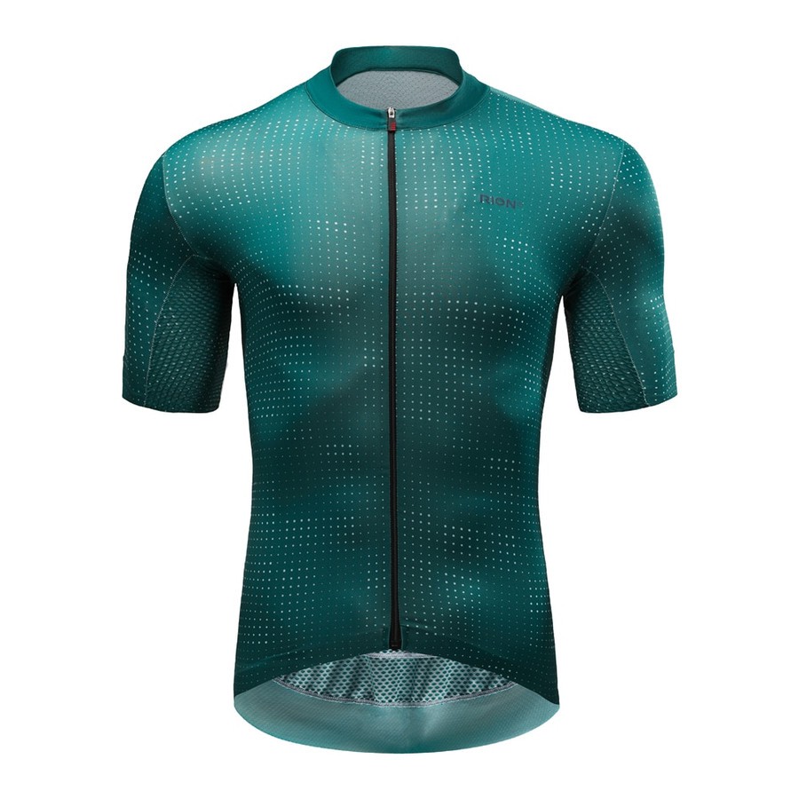 RION Men Maillot Ciclismo Jersey Sepeda Pria Baju Sepeda ketat- GREENBLACK