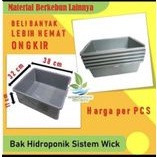 0Bak Plastik Kotak Instalasi Hidroponik Sistem Wick Pasir Kucing